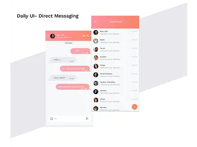 Daily UI - Direct Messaging challenge
