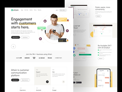 Customer Communication Platform Website colorful ui design design landing page new design 2022 trendy design 2022 ui ui 2022 ui resource ui resource 2022 uihut uiux design uiux design agency website design