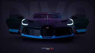 Bugatti Divo blender bugatti car car low poly divo low poly minecraft render stylized sylano