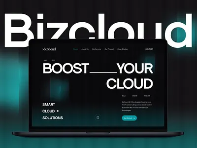 BizCloud – Smart Cloud Solutions Website Design cloudcomputing darkmode futuristic minimaldesign saas tech ui uiux webdesign