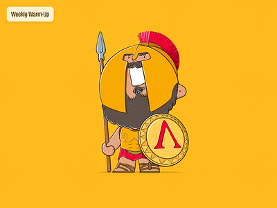 Adorable Gladiator Incoming! character characterdesign colorful cute dribbble dribbbleweeklywarmup gladiator illustration pouriadsgn procreate roman warrior weeklywarmup