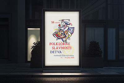 Folklorne Slavnosti Poster design graphic design illustration illustrator typography