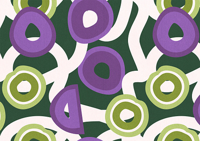 Abstract plums pattern abstract dark green drawing green plums purple