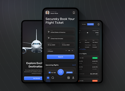 Airline ticket booking app ai air app app design appmobile b2b booking app development mobile mobile ui rent rental rental app renting saas software startup ui ui visual design ux