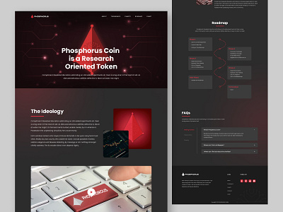 Phosphorus Token Website Design agency bitcoin btc crypto digital digital agency digital wallet eth exchange landingpage ui uiux user interface ux website