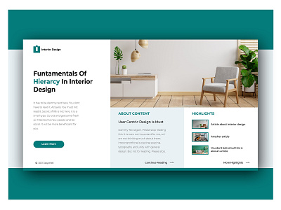Interior Design Landing/Banner