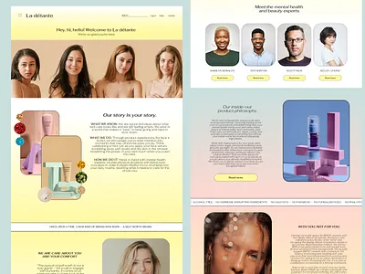 Website design for cosmetics company adobe branding design figma illustration logo ui ux web website