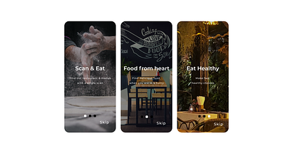 Mobile - On Boarding Screens case study idea mobile design on boarding screens restaurant app ui ui design ux