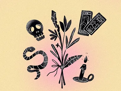 Witch Things abstract character dead illustration illustrations procreate vector witch