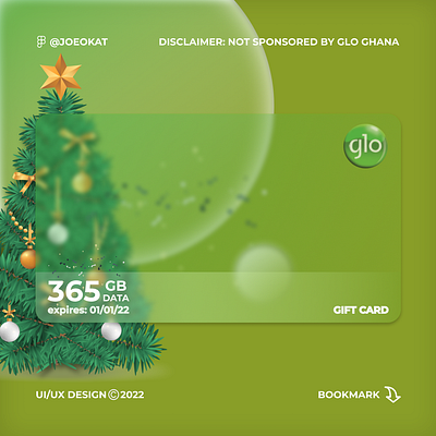 Glo Data Gift Card product design ui uiux ux visual design