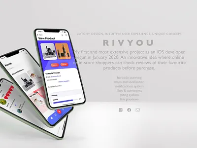 Rivyou - Margels Portfolio 2d 3d abstract app app design apple artist artwork branding catchy design illustration illustrations ios iphone logo modern ui ux vector