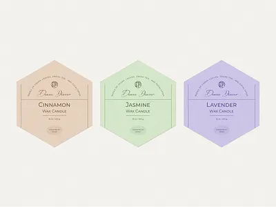 Candle Labels cosmetics design label labels merch packaging printed typography