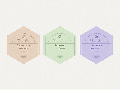 Candle Labels cosmetics design label labels merch packaging printed typography