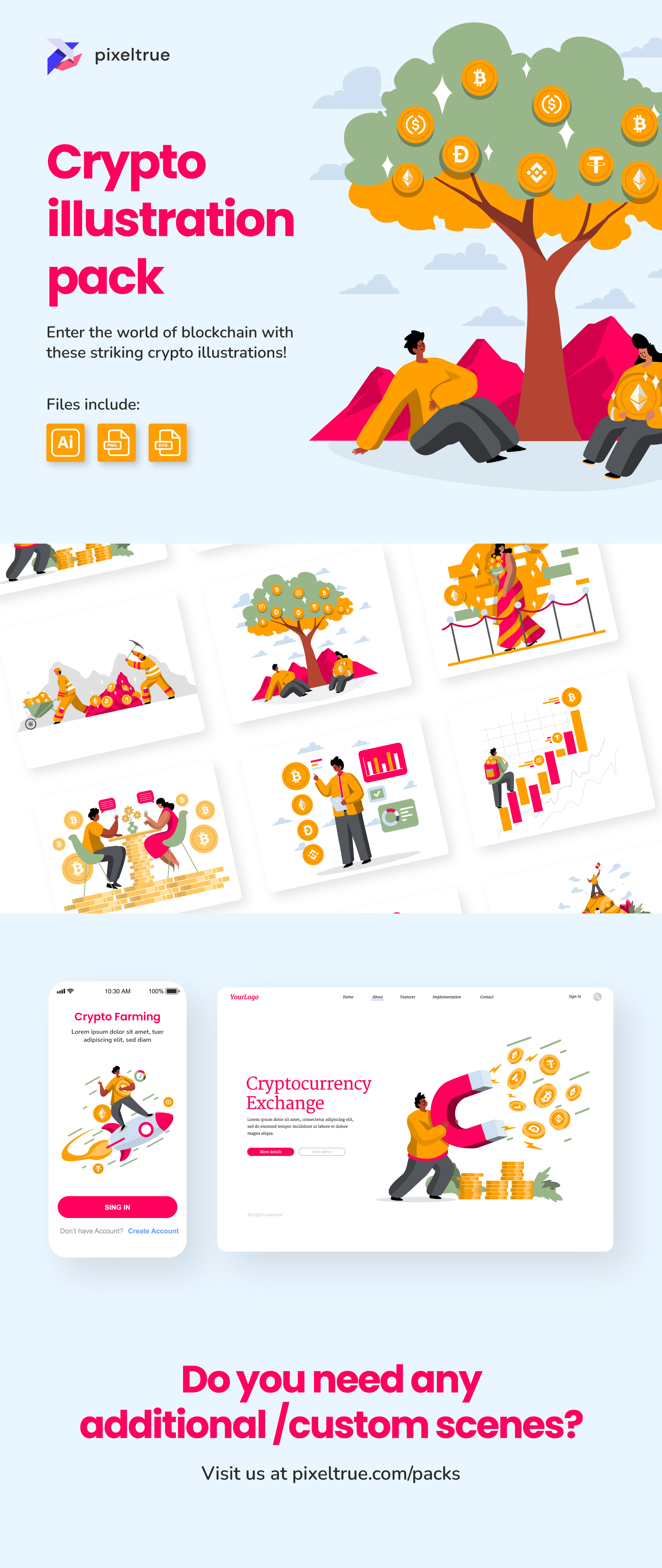 Crypto Illustration Pack character graphics illustration vector vector illustration