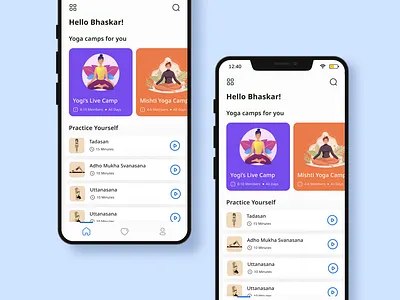Yoga App UI Design design figma ui uiux ux uxui