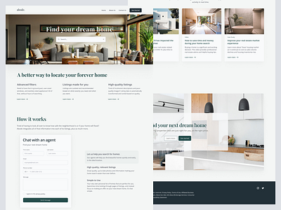 abode. Real Estate Landing page app branding design figma graphic design illustration logo realestate typography ui ux vector