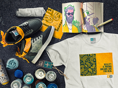 TB Sneakers 2pac bandana branding design fashion sneaker street tb tshirt tupac yellow