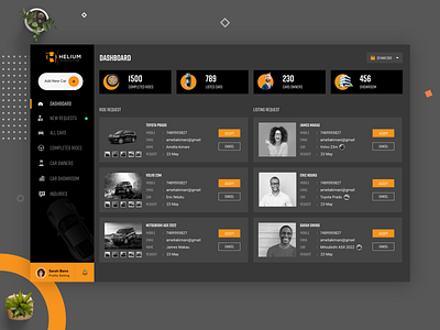 Vehicle Management Portal car cars dashboard dashboard design luxury car management vehicle vehicle portal