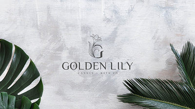 Golden Lily Minimalist Logo Design branding design elegant logo illustration logo logo design minimal minimal art minimalist logo ui ux vector