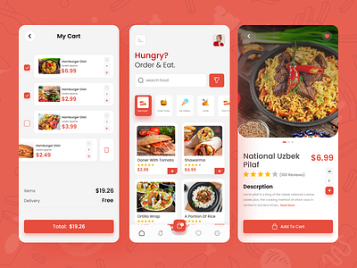 Food App graphic design ui ux