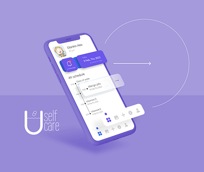 USELFcare App 💊 app branding design gradient icons ios logo mockup ui uiuxdesign ux