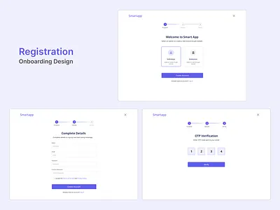 Web App Registration Design experiencedesign onboarding uidesign uxdesign webapp