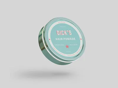 Dick's Hair Pomade branding graphic design logo typography