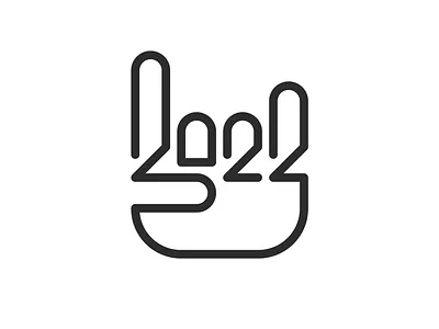 2022 Logo 2022 branding graphic design holiday icon illustration logo new year new years party simple smart typography