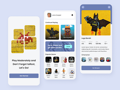 Video Game App Design mobile play product design retro ui uidesigner uiux ux