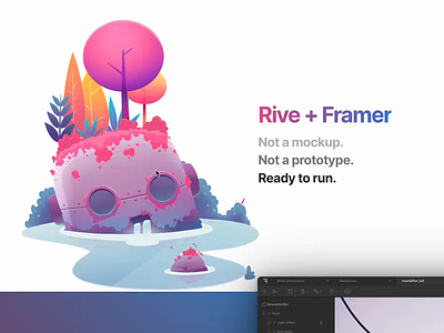 Rive + Framer animation framer illustration motion graphics no code rive web web animation website