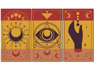 Tarot cards design graphic design illustration vector