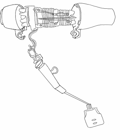 Technical Drawing of Hair Dryer