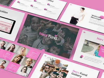 Nerv – Nonprofit Presentation Template annual branding business presentation charity community foundation green health humanity nature orange organization pink pitchdeck powerpoint template presentation report slides social volunteer