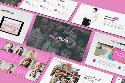 Nerv – Nonprofit Presentation Template annual branding business presentation charity community foundation green health humanity nature orange organization pink pitchdeck powerpoint template presentation report slides social volunteer