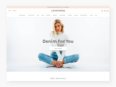 Love Moda (Women's Clothes Store) - Web Redesign app clothing store ecommerce figma footer product page size guide ui user interface web design web redesign women clothes
