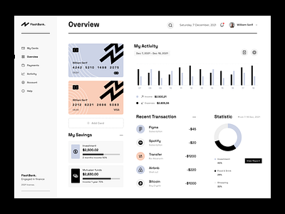 FlashBank. - Banking Dashboard bank bank card banking banking dashboard clean dashboard design digital banking finance finance dashboard minimal money money transfer transaction ui ui design uiux wallet whitespace