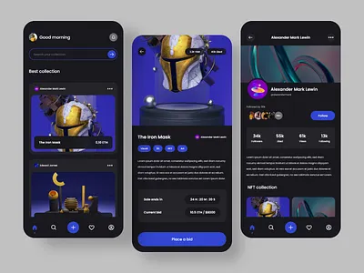 NFT App Design app design graphic design ui ux
