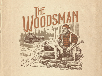 The Woodsman graphic design illustration logodesign vintagebranding vintageillustration