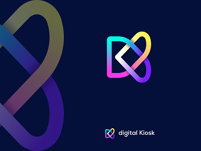 DK letter logo abstract logo brand identity branding colorful corporate identity creative digital dk logo design graphic design lettermark logo design minimal minimalist design minimalist logo modern modern logo playful tech technology wordmark