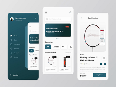 Alton Mobile App animation app badminton clean clean design design e commerce e commerce e commerce inspiration home page light mode menu minimalist mobile mobile animation mobile app mobile design mobile inspiration modern design ui ui design