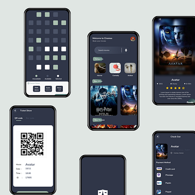 Movie Online app branding design icon illustration logo ui ux