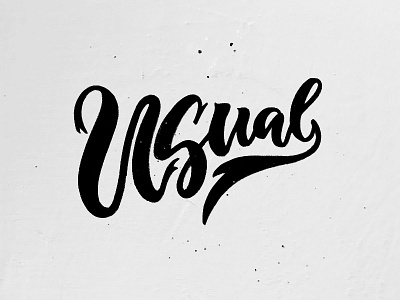 Usual lettering custom lettering font font design illustration lettering lettering font retro script typography usual vintage