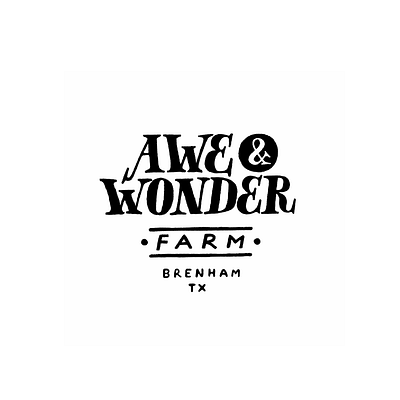 Awe & Wonder logo design branding custom logo design ferm hand drawn handcrafter illustration logo logo design logotype natural organic