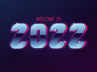 2022 1980s 2022 80s blue drive happy new year miami new year nye pink retro retrowave tron type typography vaporwave vintage