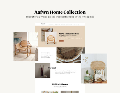 Aafwn Home Collection Landing Page aafwn furniture landing page minimalist ui web design