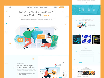 Digital Agency Landing page Design branding design flat design graphic design homepage design landing page deisgn professional design ui ux ux design