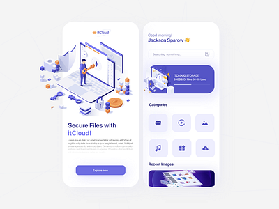 ItCloud - Mobile App UI 🚀 3d animation app art branding design designing dribbble graphic design icons illustration logo motion graphics popular trending typography ui ux vector web