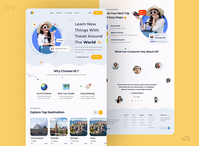 Travel landing page 🛫 adventure agency destination explore homepage landing page tourist travel travel agency travel booking travel landing page travelling trip ui uiux ux vacation web web design website