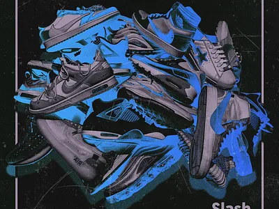 Slash advertising art design fintech graphic design illustration sneakers