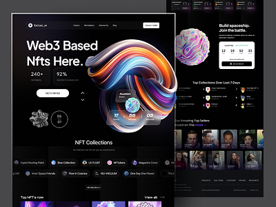 Web3 Nft website landing page nft nft marketplace nft ui nft website web design web3 website design